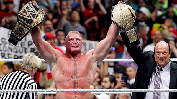 Jon Vint (@darthunit78) on Twitter photo Such a welcome sight, <a href="/BrockLesnar/">Brock Lesnar</a> holding the titles high after pummeling Cena #ThankYouBrock #CenaSucks Such a welcome sight, <a href="/BrockLesnar/">Brock Lesnar</a> holding the titles high after pummeling Cena #ThankYouBrock #CenaSucks