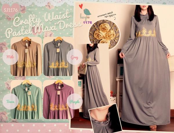 rizanoshop's tweet photo. crafty waist pastel maxi dress 1176 - 125rb - (Spandek korea) http://t.co/kNMduUAUJS