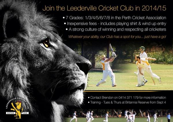 LeedervilleCC's tweet photo. Fancy rolling the arm over or having a hit? Why not come down and join Leederville CC? All welcome #cricket #perth http://t.co/WW80IpGvWQ