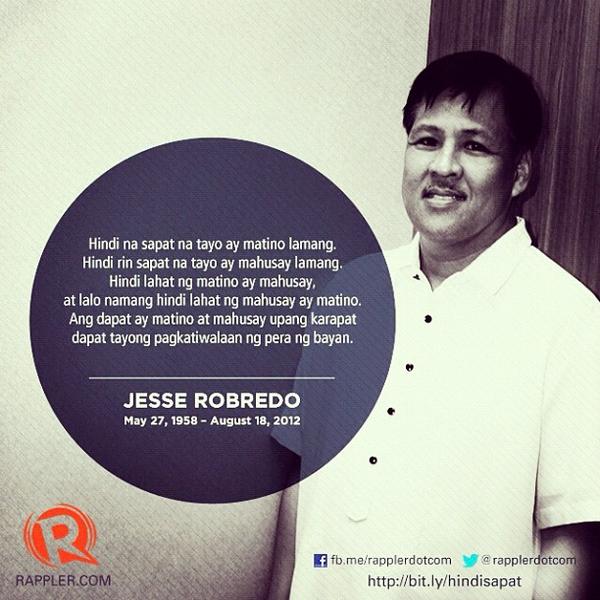 2 years ago, Jesse Robredo passed away. Take a moment to remember what he pushed for: rappler.com/nation/10900-r…