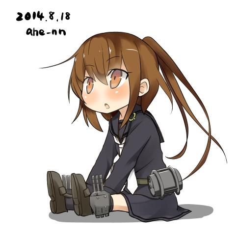 あへーん お座りシリーズ 文月 艦これ版深夜の真剣お絵描き60分一本勝負 Http T Co 8pjfwsaaz2