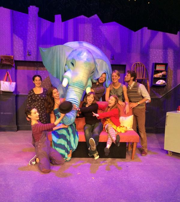 The cast of DNN came to see the show today but the #Elephantom couldn't help causing mischief!  #cbbc