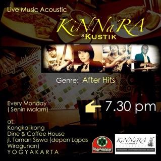 kinnaramusik's tweet image. @infosenijogja LiveMusic | 7.30 pm | Kinnara Kustik | gen:AfterHits | Kongkalikong,Tamsis, dpn lapas wirogunan #jogja
