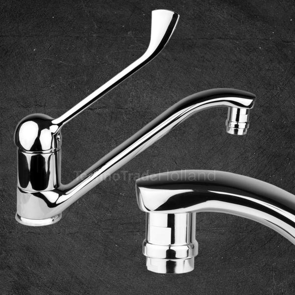 NIEUW Elleboog bediende kranen met temperatuur begrenzing op 45 graden.
Zware uitvoering voor intensief gebruik.