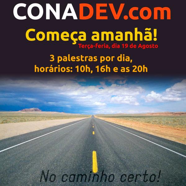 jebinha's tweet image. 3ª começa o CONADEV, 100% online Desenvolvimento de Softrware ! Confere lá!  conadev.com #conadev