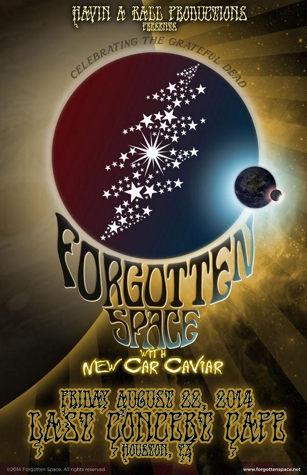 ForgottenSpace's tweet photo. This Friday 8/22 - @HavinABallProd presents @ForgottenSpace &amp; @New_Car_Caviar at @LastConcertCafe! 8 pm. Dead &amp; Floyd http://t.co/9JQphYnEgB