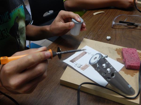Soldering time at Digital Discovery Camp! <a href="/DiscoveryCntr/">Discovery Centre</a> <a href="/theredspace/">REDspace</a> #techedNS