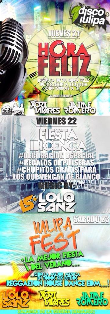 DiscoIulipa's tweet photo. Preparate para la mejor semana del #Verano

JUEVES #HoraFeliz 🍹3€
VIERNES #FiestaIbicenca ⚪️
SABADO #IulipaFest 🔊

Go http://t.co/f6FRiBlWsF
