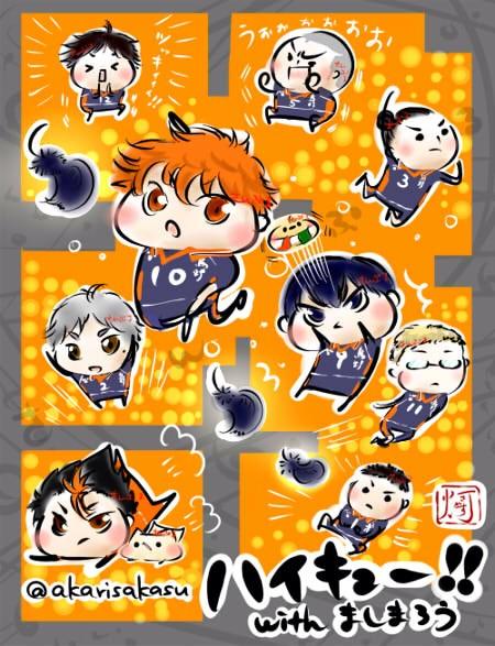 灯さかす 柏ねこ休み展 Twitter પર 8月19日は ハイキューの日ということで ひよこ殿危険 ハイキューの日14 ましまろう Http T Co X0ms4zsxy5