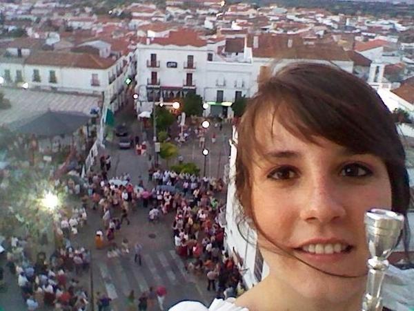 Selfie medievalera antes de tocar desde la Torre Del Reloj. #FestivalMedievalAlburquerque