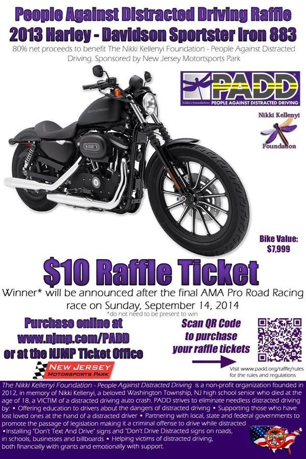 PADDorg's tweet image. Help #PADD &amp;amp; @NJMP end #deathbydistraction and #win @harleydavidson @ARCA_Racing @NASCAR @NASCAR_Trucks #racing2endDD