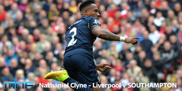 SkySportsRetro's tweet photo. RT if you think Nathaniel Clyne's goal against Liverpool was the best of the weekend. #MNF http://t.co/RPQHdKAbn6