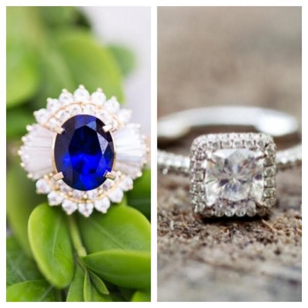 Traditional or non-traditional #engagement ring? Sapphire photo by <a href="/stephanieyonce/">Stephanie Yonce</a>, diamond picture by <a href="/katelynjames/">Katelyn James</a>.