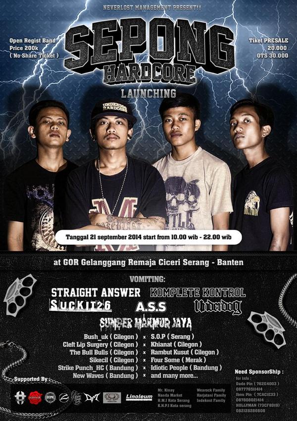 Launching Album <a href="/seponghardcore/">SEPONG HARDCORE</a> | 21 Sep 2013 | Gor Gelanggang Remaja Ciceri Serang - Banten <a href="/khianathcpunk01/">KHIANAT HARDCOREPUNK</a>