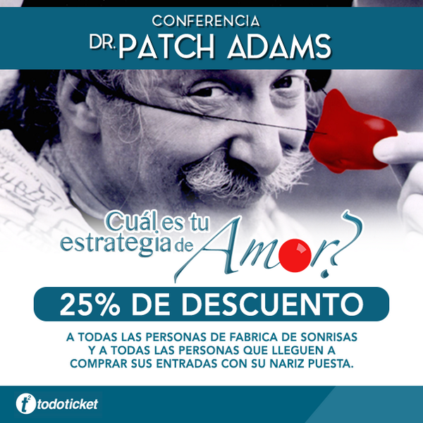 Todoticket's tweet photo. #DrPatchAdams pronto estarΓ‘ en Guatemala impartiendo la conferencia mΓ‘s esperada del aΓ±o. ΒΏListos? http://t.co/hyDMcoaUVC