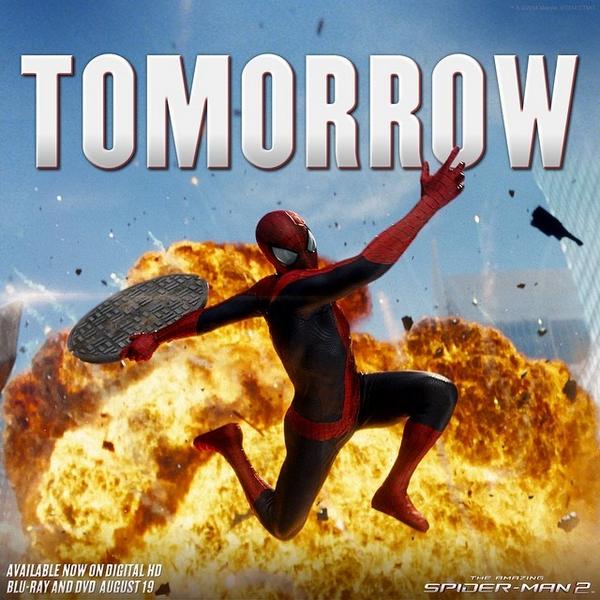 EntertainmenTwt's tweet image. Tomorrow is going to be AMAZING. You can #GetSpiderMan on Blu-ray! by @SpiderManMovie #instagram