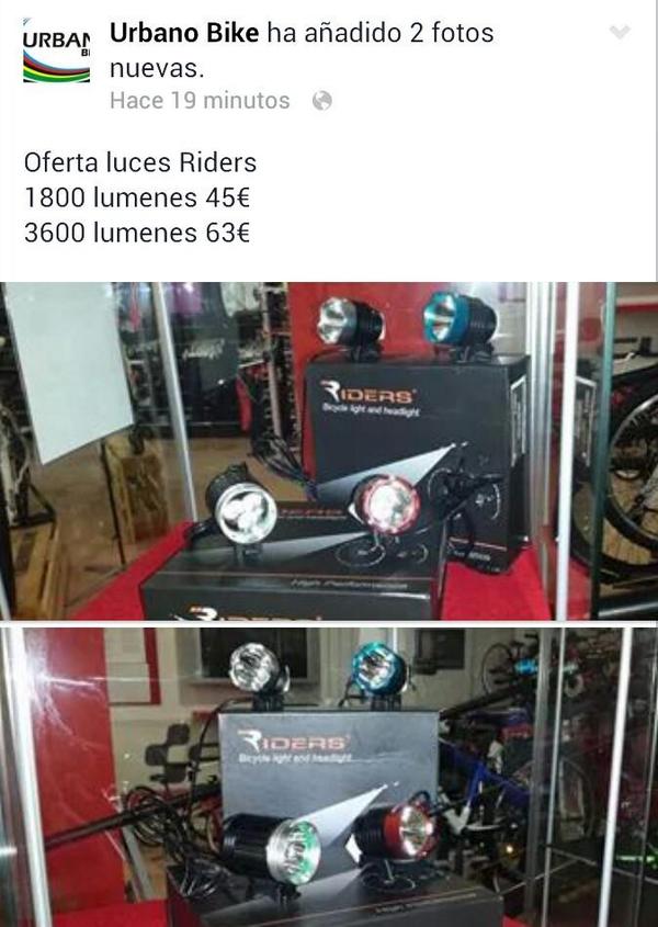 urbanobike's tweet photo. No dejes que la noche sea un obstáculo para salir en bicicleta..Date prisa y no te quedes sin tu luz http://t.co/SdXN26s3SU