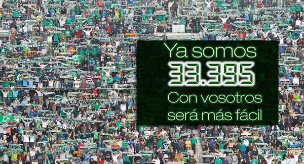 RealBetis's tweet photo. ¡Béticos, ya somos 33.395! http://t.co/IG6xPqhhgp #RealBetis http://t.co/ZhGcp2A0jo