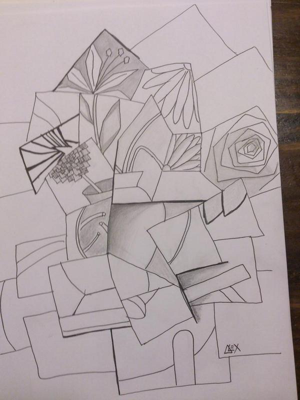AK_sideburns's tweet photo. Day 6 #draw21days, #getcubistic, #vasewithflowers http://t.co/VaozaRmWXg