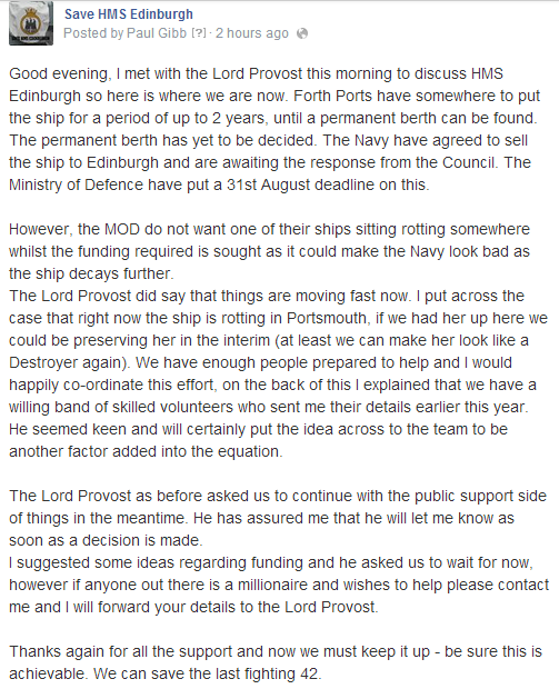 HMSEdinburgh's tweet photo. Due to the word count, I have posted this by picture form from our facebook page. http://t.co/0WQXXRkPTX