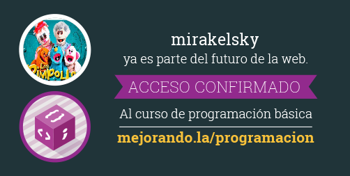 mirakelsky's tweet photo. #SoyMejorandola en el Curso de Programación Básica @mejorandola. Tú también entra https://t.co/1NhnfLOEQn 
: http://t.co/DOaCND9iEO