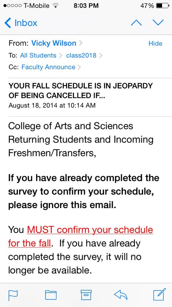 PCFreshmanMove's tweet image. Thinking that Vicky's emails like this are only at the beginning of the year...