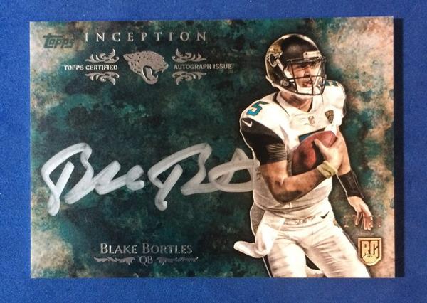 BandMCards's tweet image. Congrats @JohnCardMan on your 2014 Topps Inception Blake Bortles Silver Auto /50 from our break! @SHOWYOURHITS