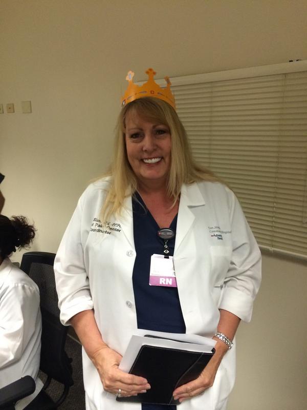 WingmanDoss's tweet photo. Today, Stella was recognized for her outstanding work on the JCAHO Conditions of Participation #BKcrown #SJCH http://t.co/aEP68HbO0L