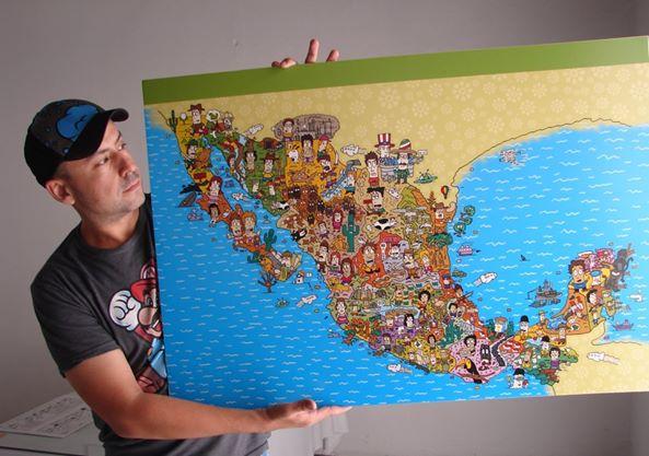HumorCucamonga's tweet photo. Aqui un foto del primer mapa que hice para @fundtelevisa y @PronaturaMexico http://t.co/4RaBxRq3kU