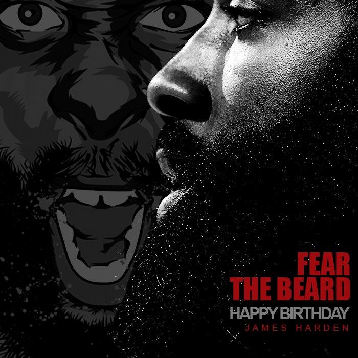 Thank you for showcasing your talent and reminding us why we should all Fear the Beard!
Happy Birthday James Harden! 