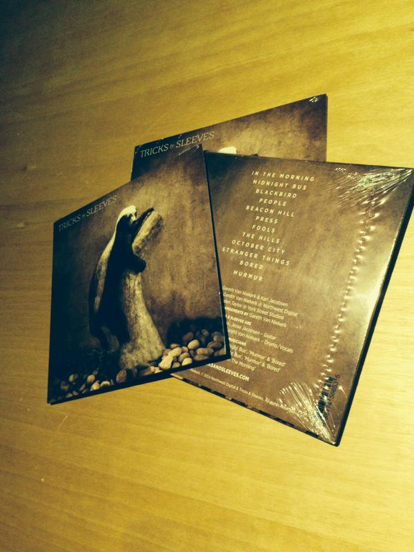 TricksSleeves's tweet photo. CDs have arrived. Get your fresh copy with a twist of lemon. We may even sign one for you #tricksandsleeves #newmusic http://t.co/7ALEzpq9Qc