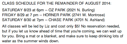 MagicMatChi's tweet image. Our class schedule for the remainder of August... #chicagoyoga #wakeup #getoffline