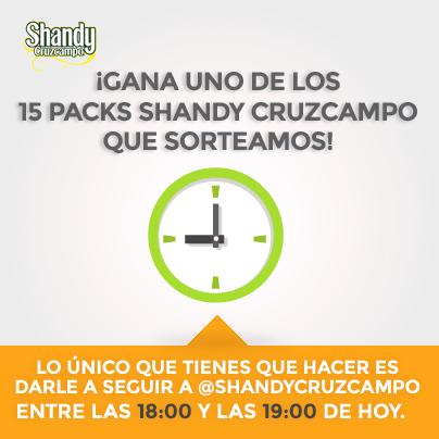 Shandycruzcampo's tweet photo. ¡Llegó la HappyHour de Shandy! 15 premios entre los nuevos followers entre 18:00 y 19:00 ¡Rápido, RT! http://t.co/Uqe40EQwfM