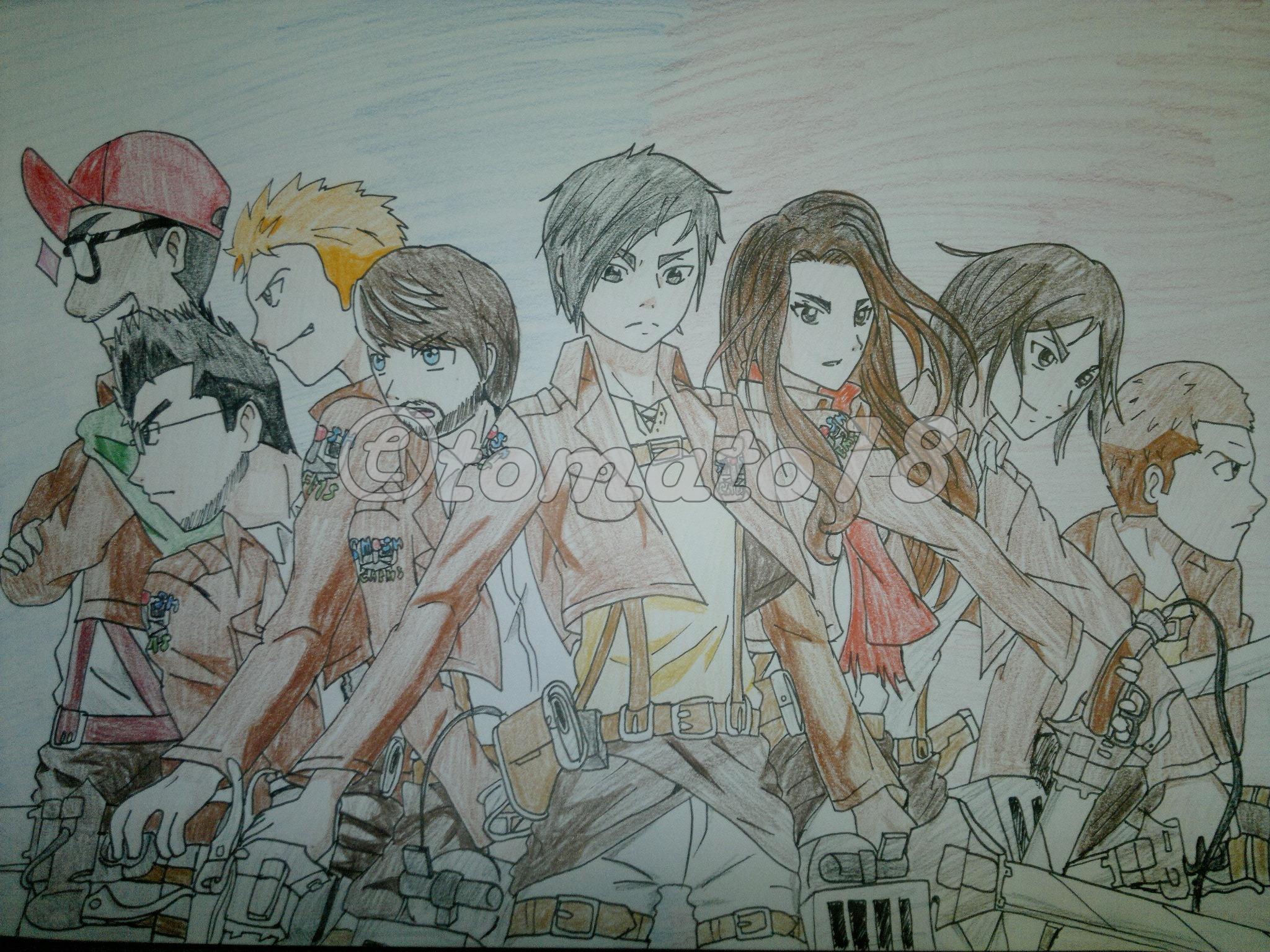 Mari Takahashi on X: "This AoT/Smosh Games mashup by @awesometomato18 is  just awesome! Thanks for the amazing fan art! http://t.co/nwntVy28CV" / X