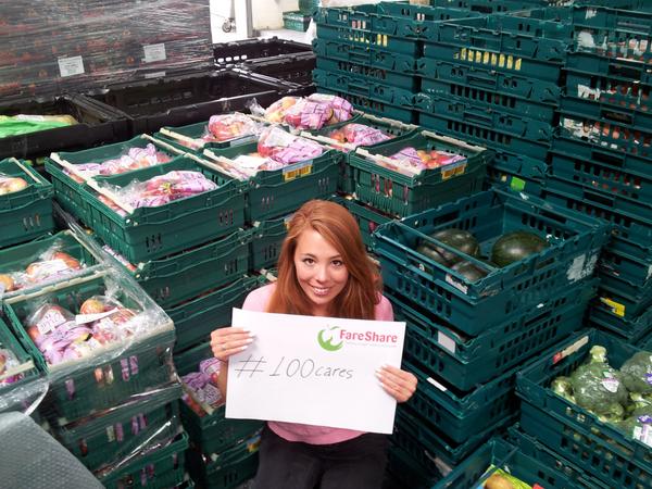 One click = one 'Care' &amp; you'll be helping us be in with a chance of winning £1000! justgiving.com/fareshare/dona… #100cares