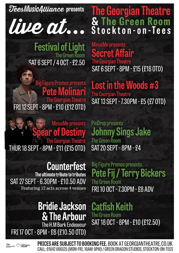 September is shaping up nicely… @georgian_stcktn @greenroomstcktn  @PeteMolinari @pindropevents @BridieAndArbour