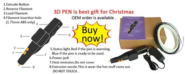 Patent products 3D Printing pen with abs,pla filament material on sale!
Lorna@hueway,com
+86-135-1052-8084