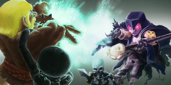 ClashofClans's tweet photo. Barbarian vs. Witch!! More awesome Clash Fan Art: http://t.co/9bIOgV16wr http://t.co/2pGp4gIMM4