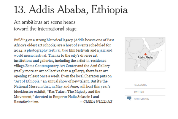 ETEmbassyLDN's tweet photo. .@nytimes: 52 Places to Go in 2014 → No.13 #AddisAbaba http://t.co/4zPe5wEjVs #Ethiopia #WhereToGo2014 #TravelTuesday http://t.co/o67qK8McWk