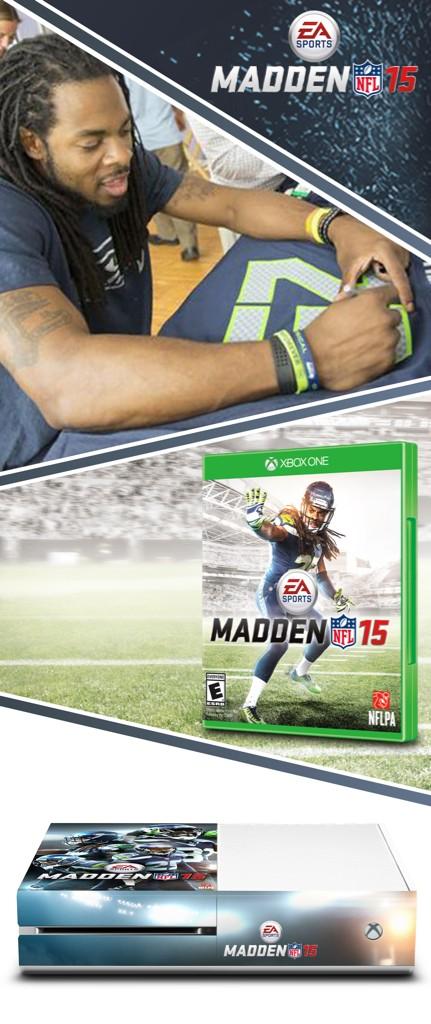 EAMaddenNFL's tweet image. Up for grabs...

#Madden15, a custom LOB @Xbox One AND signed @RSherman_25 jersey.

RETWEET for your chance to win!