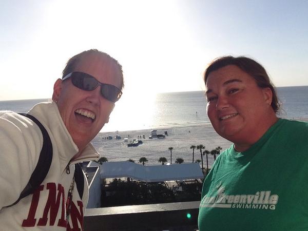 tgswimming's tweet photo. Coaches Brooke and danyelle have a great view at our clinic in Clearwater! http://t.co/WLpCqwHr8S