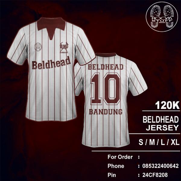 Jersey Beldhead • IDR 120.000 | <a href="/RoomStuffMerch/">Room Stuff Merch</a> . JL Barulaksana .Gg Wedana Lembang | CP 085322400642 . PIN :24CF8208