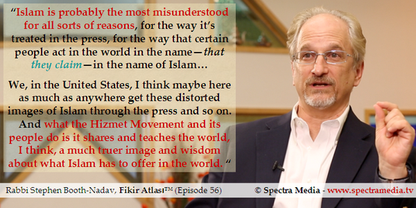 SpectraMediaTV's tweet photo. Rabbi Booth-Nadav,
"What the #Hizmet movement and its people do is to share and teach the world,I think, a much truer image of #Islam." https://t.co/vKD7wOM1tA
