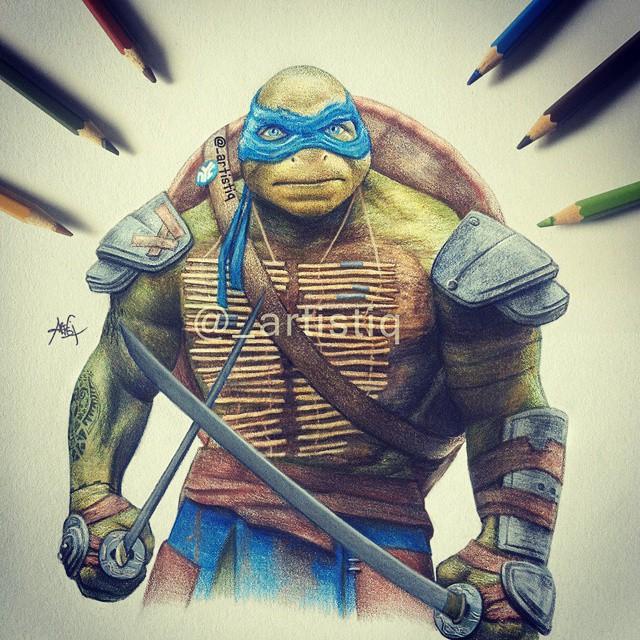 teenage mutant ninja turtles drawings leonardo