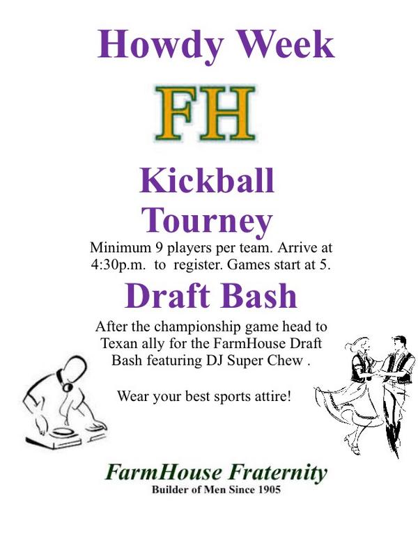 TSUFarmHouse's tweet photo. A little over a day left to get your teams together for the Kickball Tourney! #DraftBash #Commit #PSMOES http://t.co/PUQvD9hibu