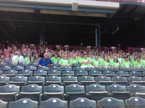 OKBPA's tweet photo. @OKBPA members excited for the new year, and getting the new membership year kicked off right with the @okcredhawks! http://t.co/ldwUGohdII