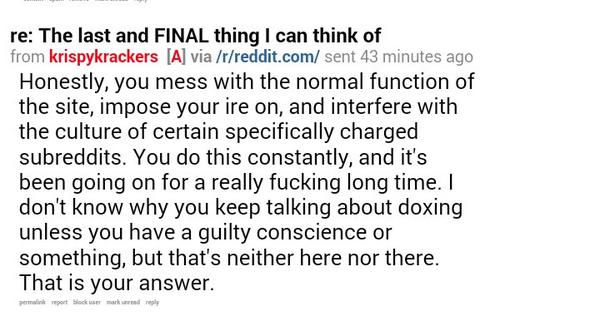 Just_That_Ninj4's tweet photo. so fuck reddit..someone gets kicked off for .talking?  So you basically don't like their opinion? really @reddit_Ads http://t.co/7AFR81jc1X