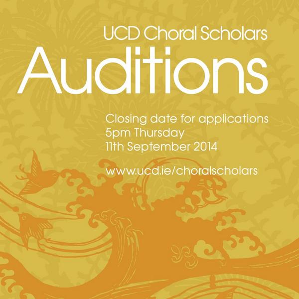 Choral Scholars of University College Dublin (@ucdchoral) on Twitter photo #Auditions for <a href="/UCDChoral/">Choral Scholars of University College Dublin</a> #scholarships coming soon. #Application at ucd.ie/choralscholars #HelloUCD <a href="/UCDSchoolMusic/">UCD School of Music</a> #Auditions for <a href="/UCDChoral/">Choral Scholars of University College Dublin</a> #scholarships coming soon. #Application at ucd.ie/choralscholars #HelloUCD <a href="/UCDSchoolMusic/">UCD School of Music</a>