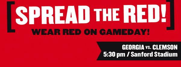 UGAAthletics's tweet photo. Hey Bulldog Nation... we need YOU to help #SpreadTheRed! http://t.co/Cb7sZE9km2