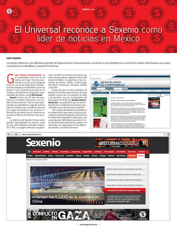 Facegov_'s tweet photo. @El_Universal_Mx reconoce a @SexenioMX como el líder de noticias en México. @gerislas @JorgeCosqa http://t.co/mlGkjrwmXp